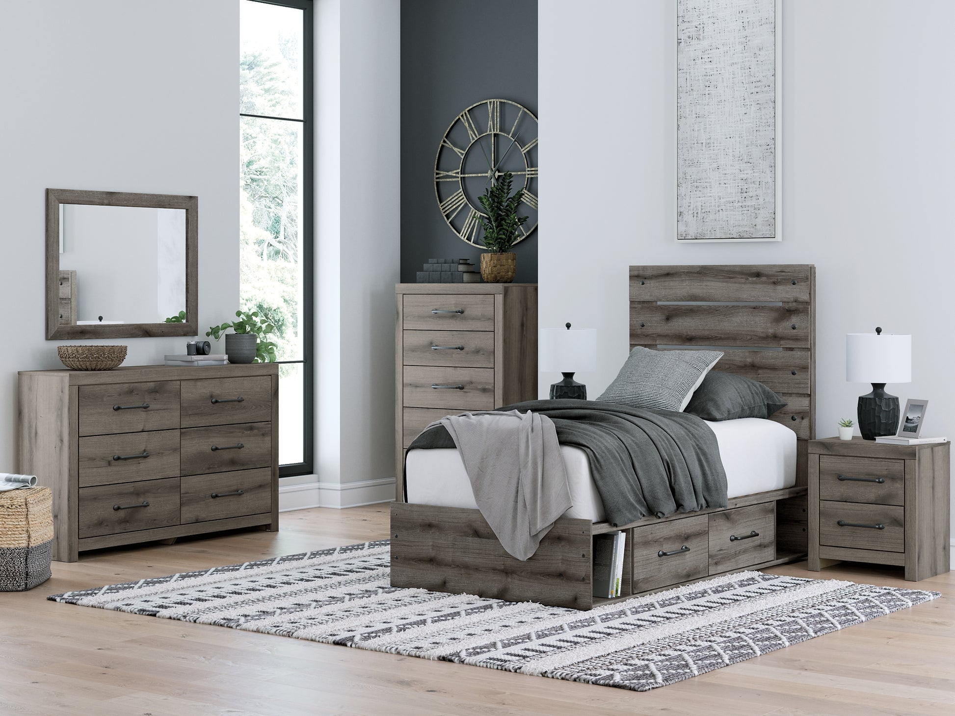 Graystorm  Panel Bed With Storage Signature Design by Ashley®