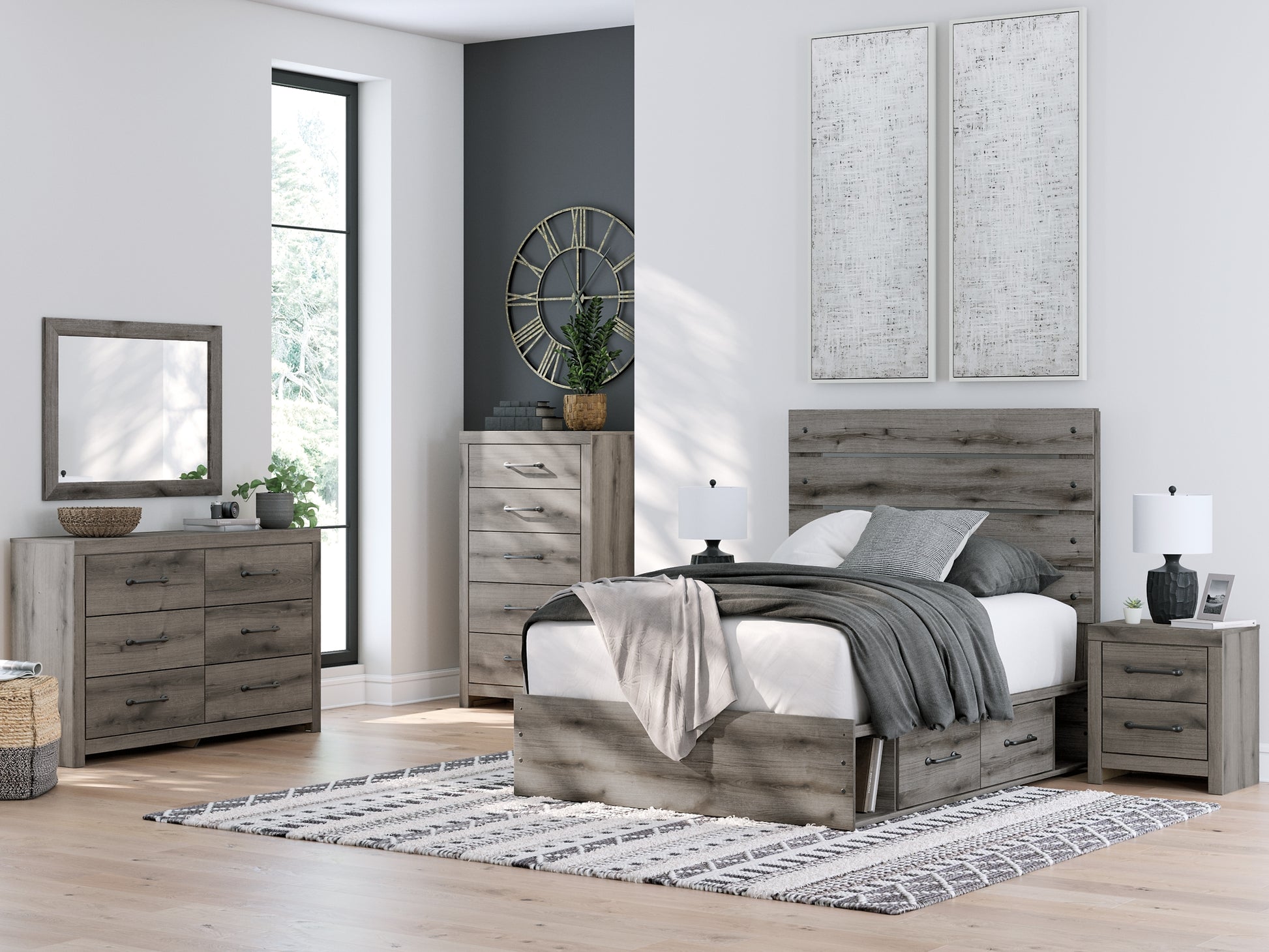 Graystorm  Panel Bed With Storage Signature Design by Ashley®