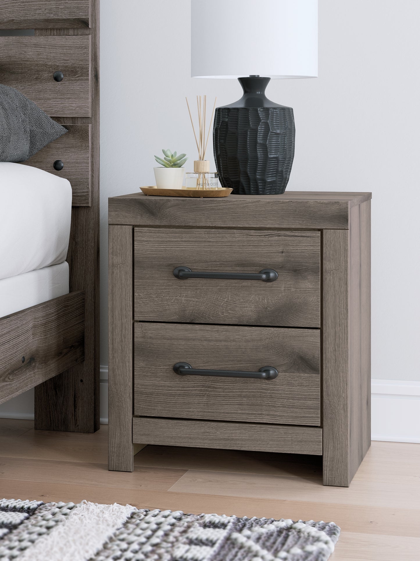 Graystorm Two Drawer Night Stand Signature Design by Ashley®