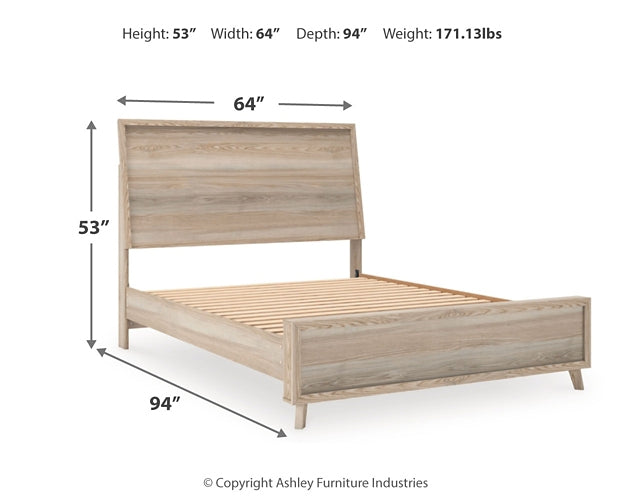 Hasbrick King Panel Headboard with Mirrored Dresser Signature Design by Ashley®