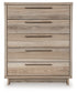 Hasbrick King Panel Headboard with Mirrored Dresser and Chest Signature Design by Ashley®