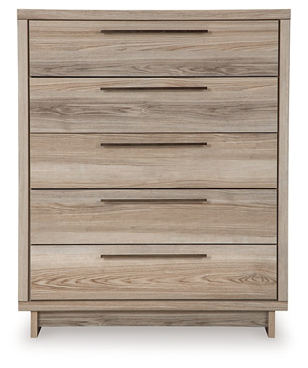 Hasbrick Queen Panel Headboard with Mirrored Dresser, Chest and Nightstand Signature Design by Ashley®