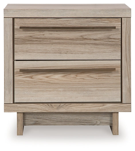 Hasbrick Queen Panel Headboard with Mirrored Dresser, Chest and Nightstand Signature Design by Ashley®