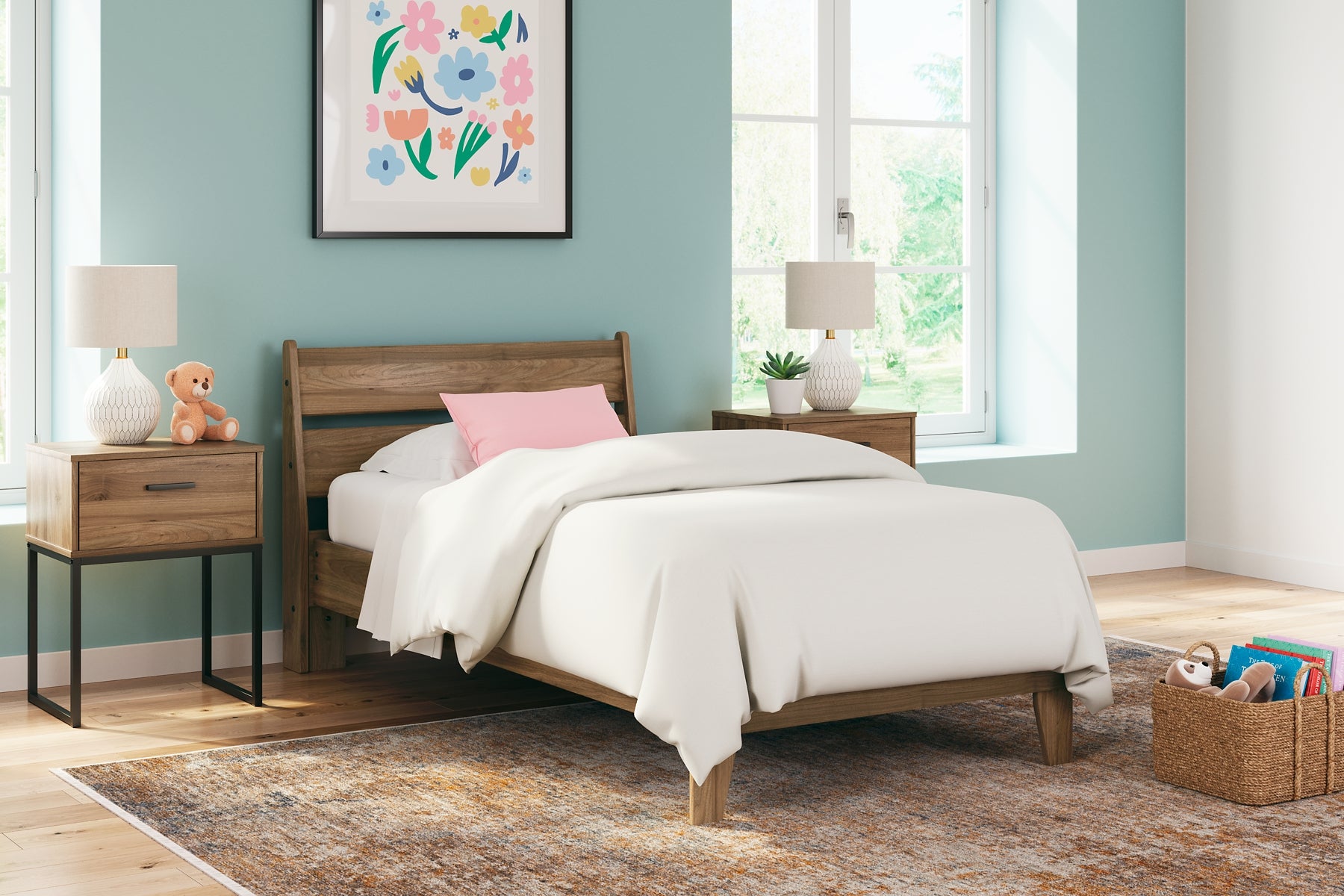 Deanlow Twin Panel Headboard with Dresser Signature Design by Ashley®