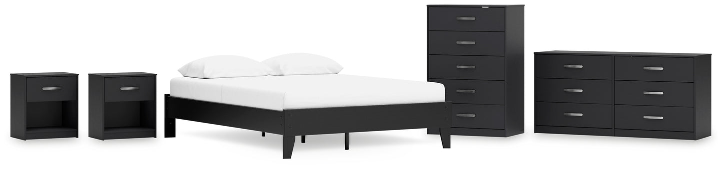 Finch Queen Platform Bed with Dresser, Chest and 2 Nightstands Signature Design by Ashley®