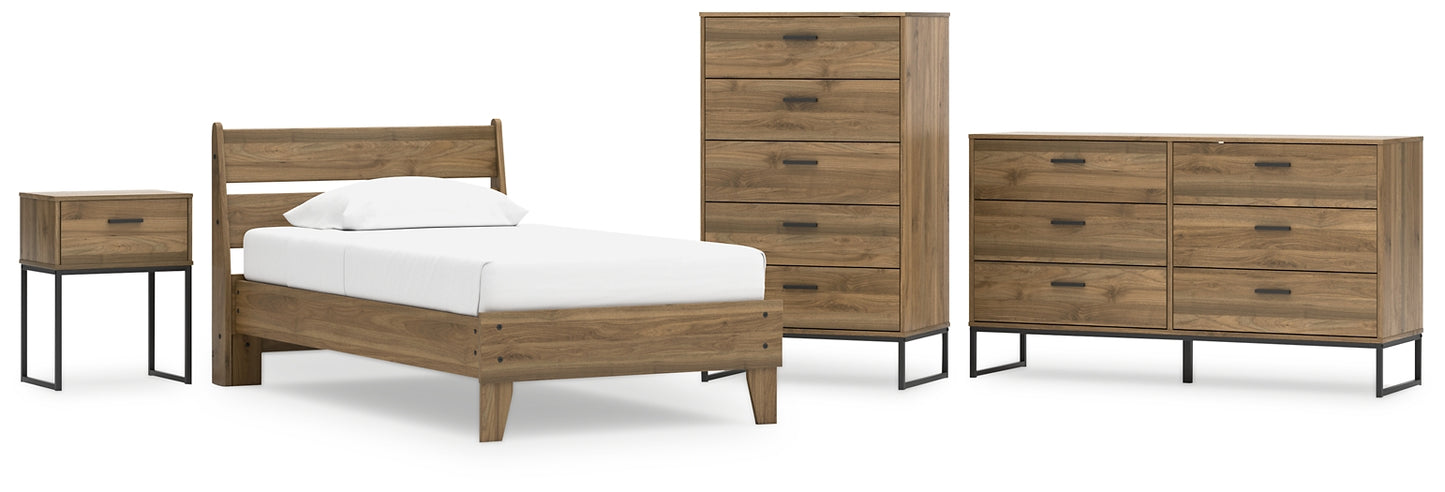 Deanlow Twin Platform Panel Bed with Dresser, Chest and Nightstand Signature Design by Ashley®