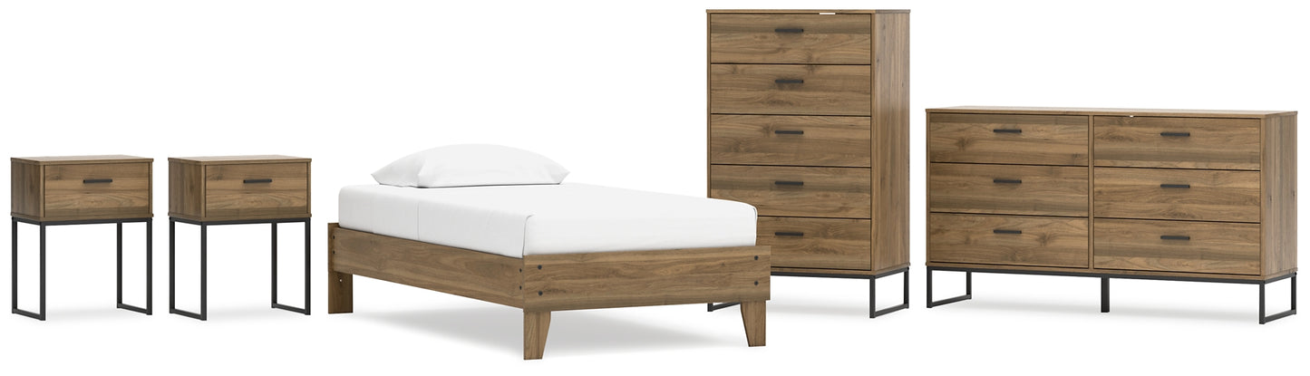 Deanlow Twin Platform Bed with Dresser, Chest and 2 Nightstands Signature Design by Ashley®