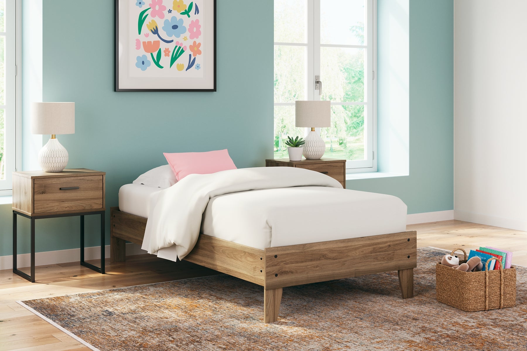 Deanlow Twin Platform Bed with Dresser, Chest and 2 Nightstands Signature Design by Ashley®