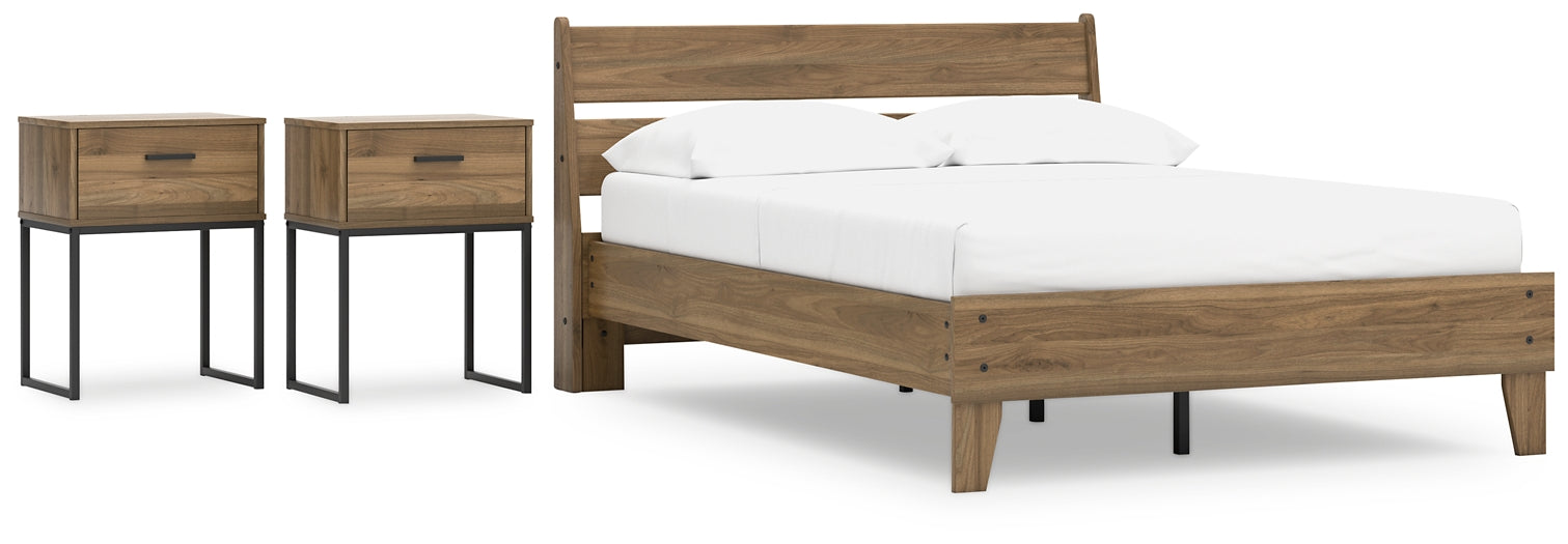 Deanlow Full Platform Panel Bed with 2 Nightstands Signature Design by Ashley®