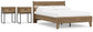 Deanlow Full Platform Panel Bed with 2 Nightstands Signature Design by Ashley®