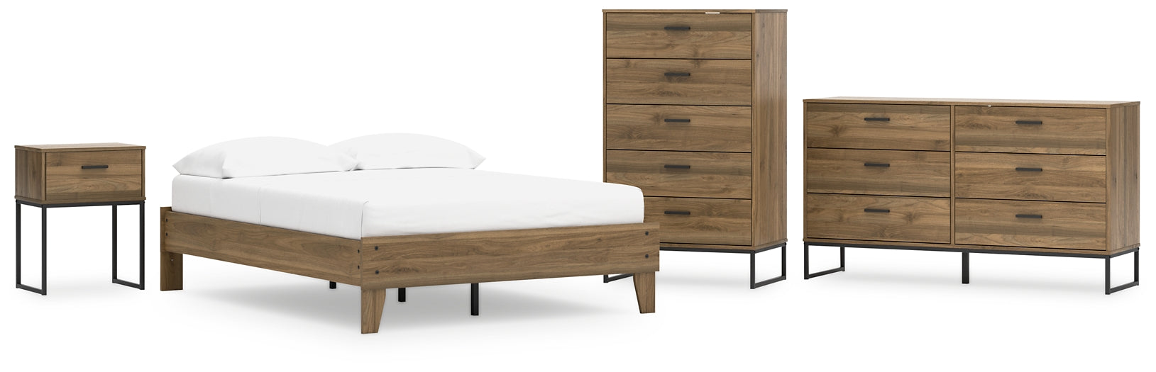 Deanlow Full Platform Bed with Dresser, Chest and Nightstand Signature Design by Ashley®