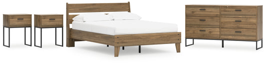 Deanlow Full Platform Panel Bed with Dresser and 2 Nightstands Signature Design by Ashley®