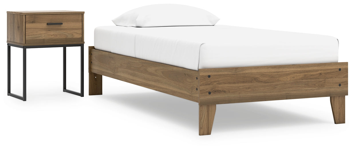 Deanlow Twin Platform Bed with Nightstand Signature Design by Ashley®