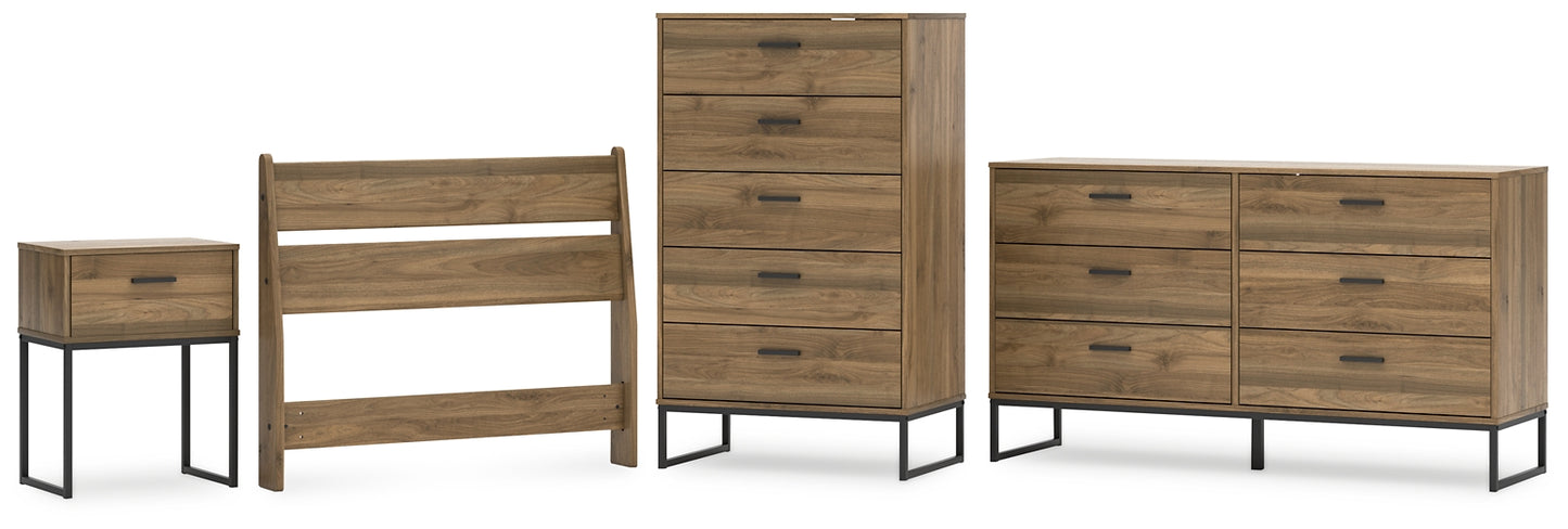 Deanlow Twin Panel Headboard with Dresser, Chest and Nightstand Signature Design by Ashley®