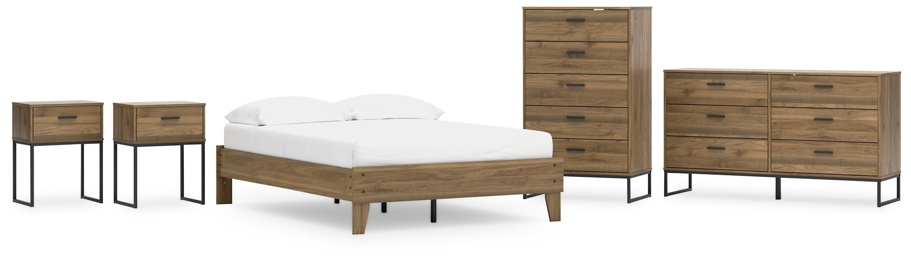 Deanlow Full Platform Bed with Dresser, Chest and 2 Nightstands Signature Design by Ashley®