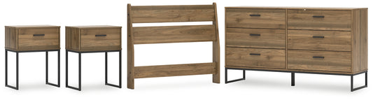 Deanlow Twin Panel Headboard with Dresser and 2 Nightstands Signature Design by Ashley®