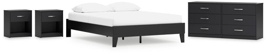 Finch Queen Platform Bed with Dresser and 2 Nightstands Signature Design by Ashley®