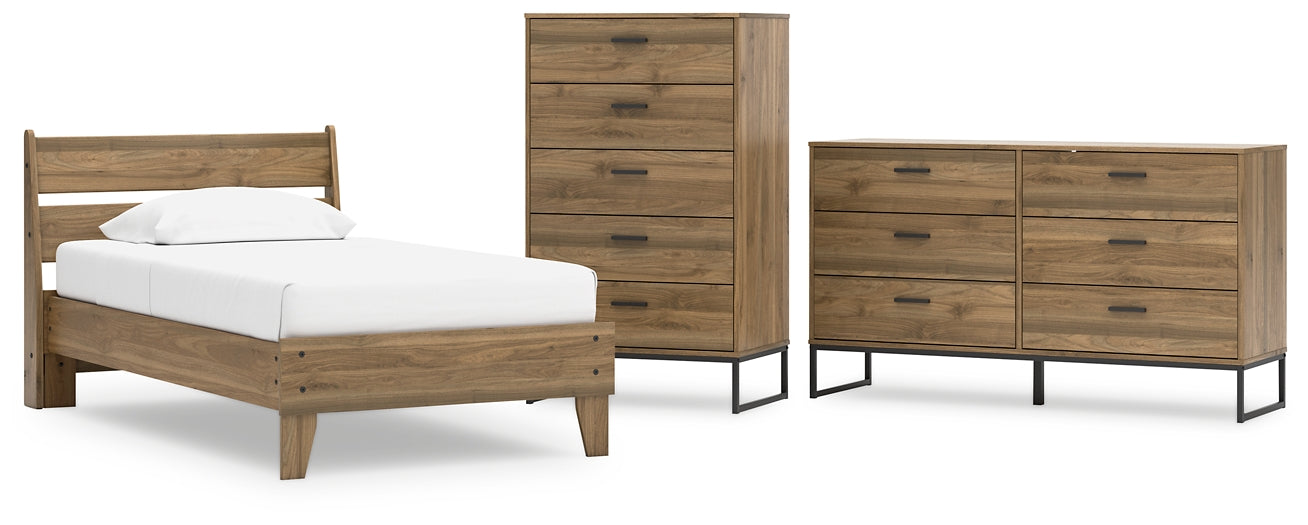 Deanlow Twin Platform Panel Bed with Dresser and Chest Signature Design by Ashley®