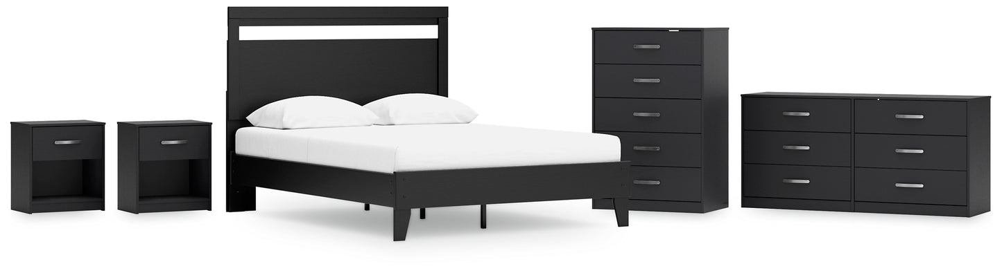 Finch Queen Panel Platform Bed with Dresser, Chest and 2 Nightstands Signature Design by Ashley®