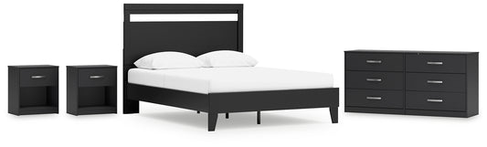 Finch Queen Panel Platform Bed with Dresser and 2 Nightstands Signature Design by Ashley®