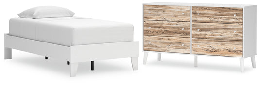 Piperton Twin Platform Bed with Dresser Signature Design by Ashley®