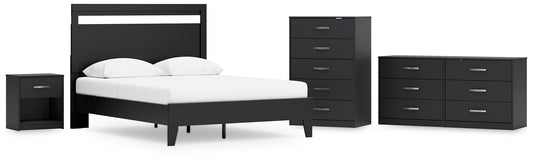 Finch Queen Panel Platform Bed with Dresser, Chest and Nightstand Signature Design by Ashley®