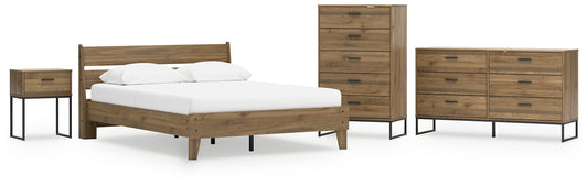 Deanlow Queen Platform Panel Bed with Dresser, Chest and Nightstand Signature Design by Ashley®