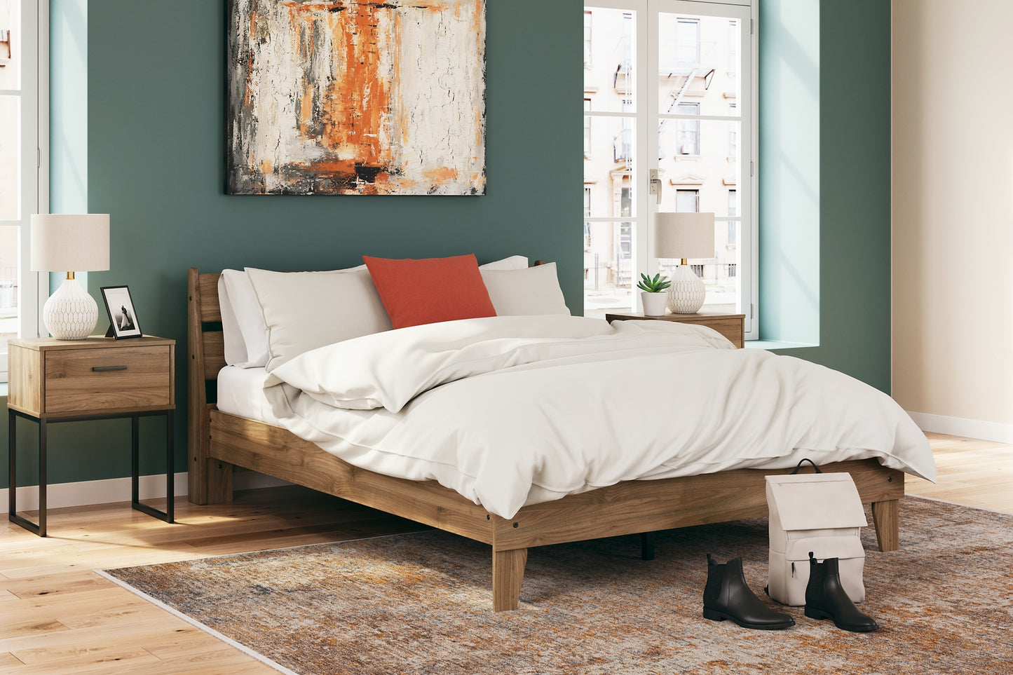 Deanlow Queen Platform Panel Bed with Dresser, Chest and 2 Nightstands Signature Design by Ashley®