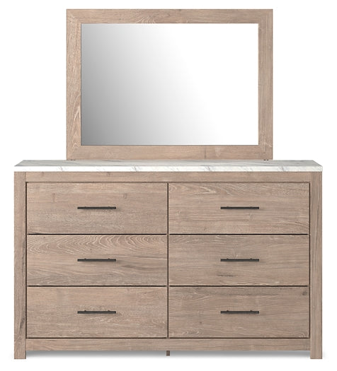 Senniberg Queen Panel Bed with Mirrored Dresser and 2 Nightstands Signature Design by Ashley®