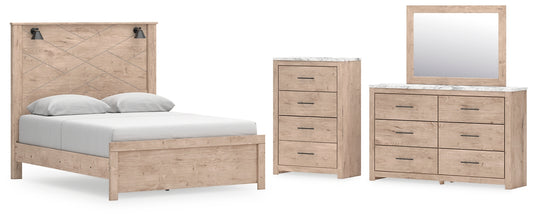 Senniberg Queen Panel Bed with Mirrored Dresser and Chest Signature Design by Ashley®