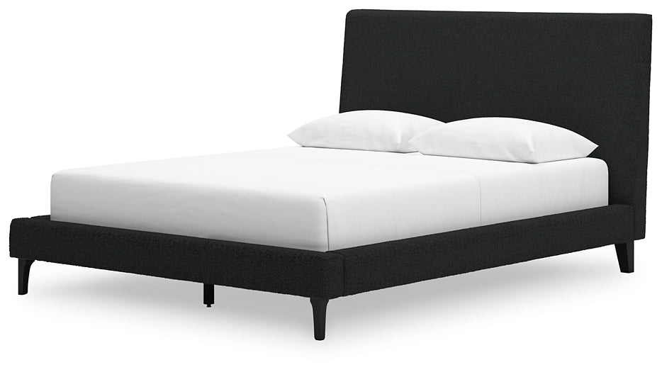 Cadmori Queen Upholstered Bed with Mirrored Dresser Signature Design by Ashley®