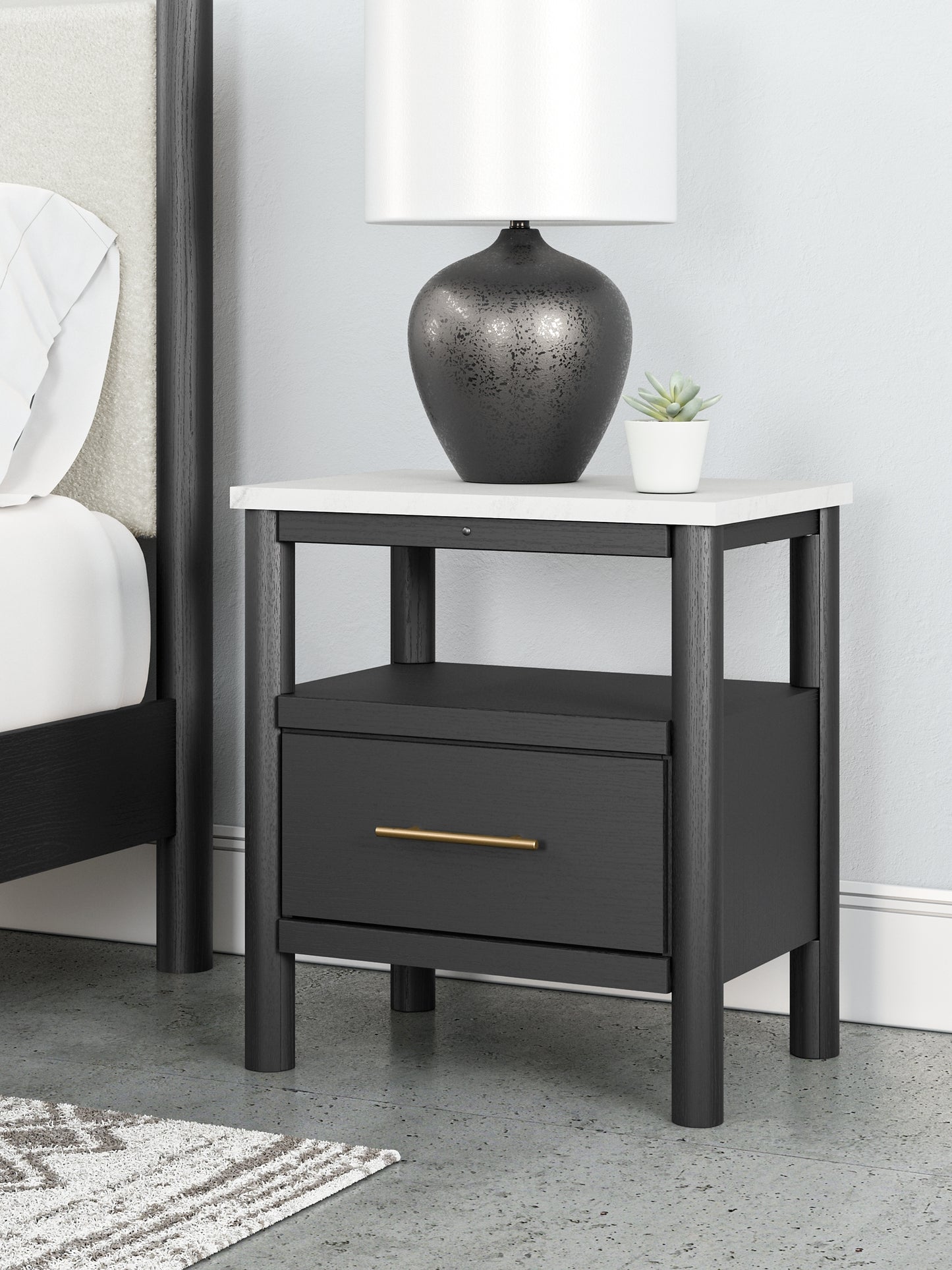 Cadmori Full Upholstered Bed with Mirrored Dresser and 2 Nightstands Signature Design by Ashley®