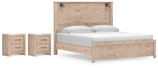 Senniberg King Panel Bed with 2 Nightstands Signature Design by Ashley®