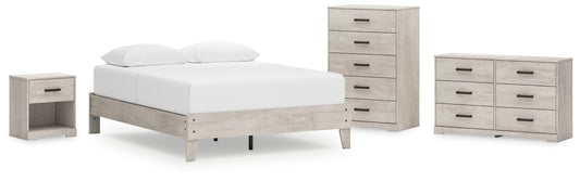 Shawburn Queen Platform Bed with Dresser, Chest and Nightstand Signature Design by Ashley®