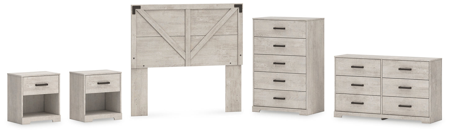 Shawburn Full Panel Headboard with Dresser, Chest and 2 Nightstands Signature Design by Ashley®