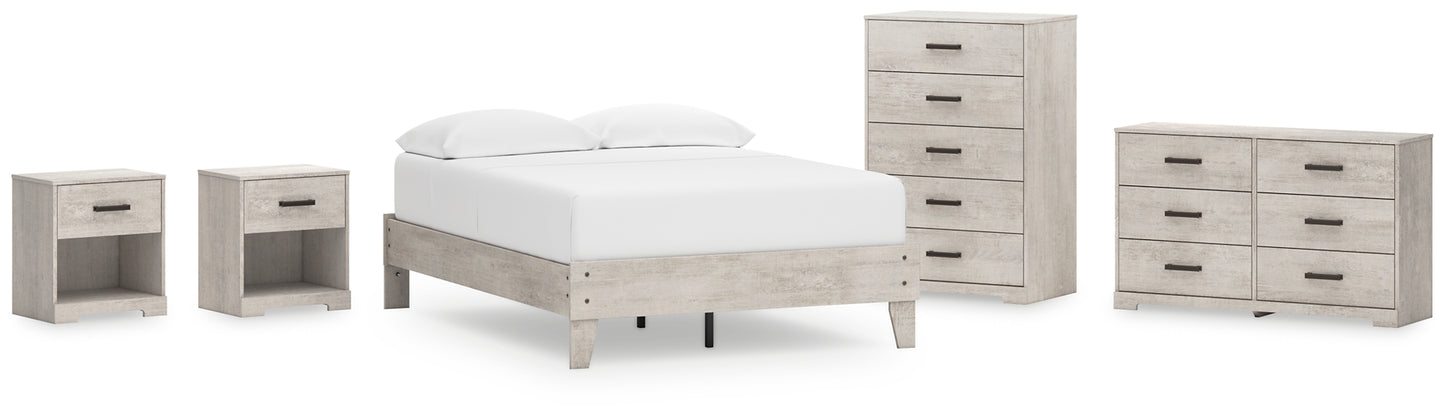 Shawburn Full Platform Bed with Dresser, Chest and 2 Nightstands Signature Design by Ashley®