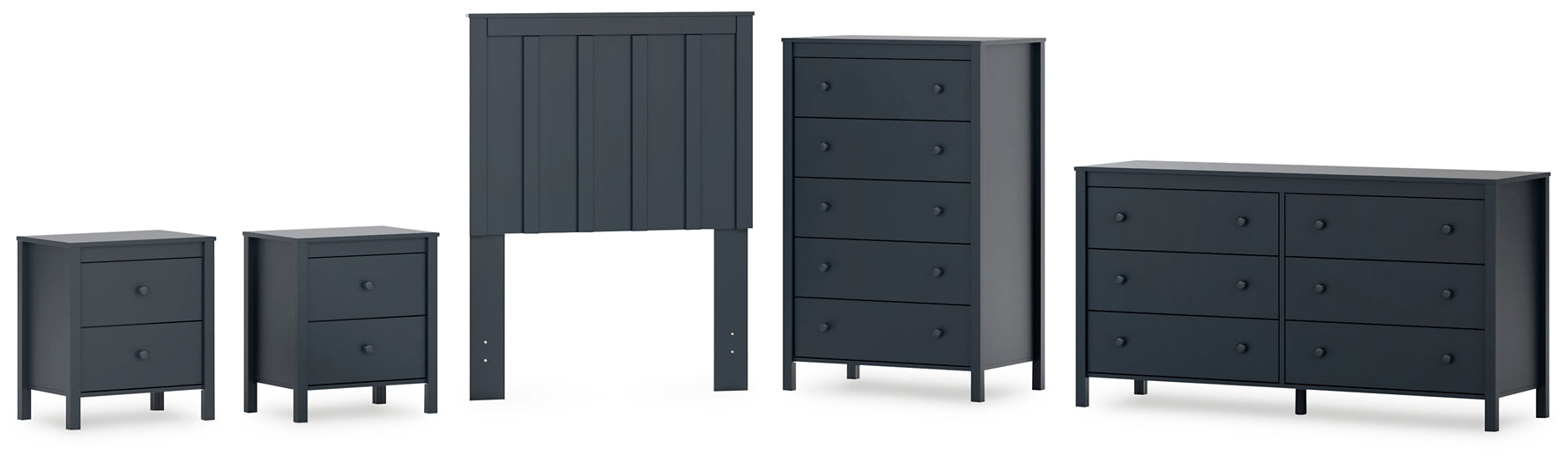 Simmenfort Twin Panel Headboard with Dresser, Chest and 2 Nightstands Signature Design by Ashley®