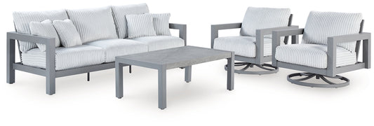 Hurley Park Outdoor Sofa and 2 Chairs with Coffee Table Signature Design by Ashley®