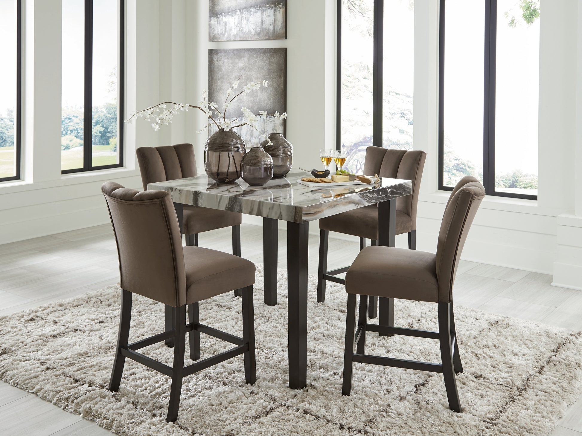 Jeshina Counter Height Dining Table and 4 Barstools Signature Design by Ashley®