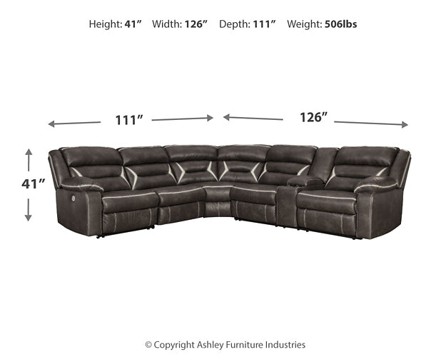 Kincord 4-Piece Power Reclining Sectional Signature Design by Ashley®