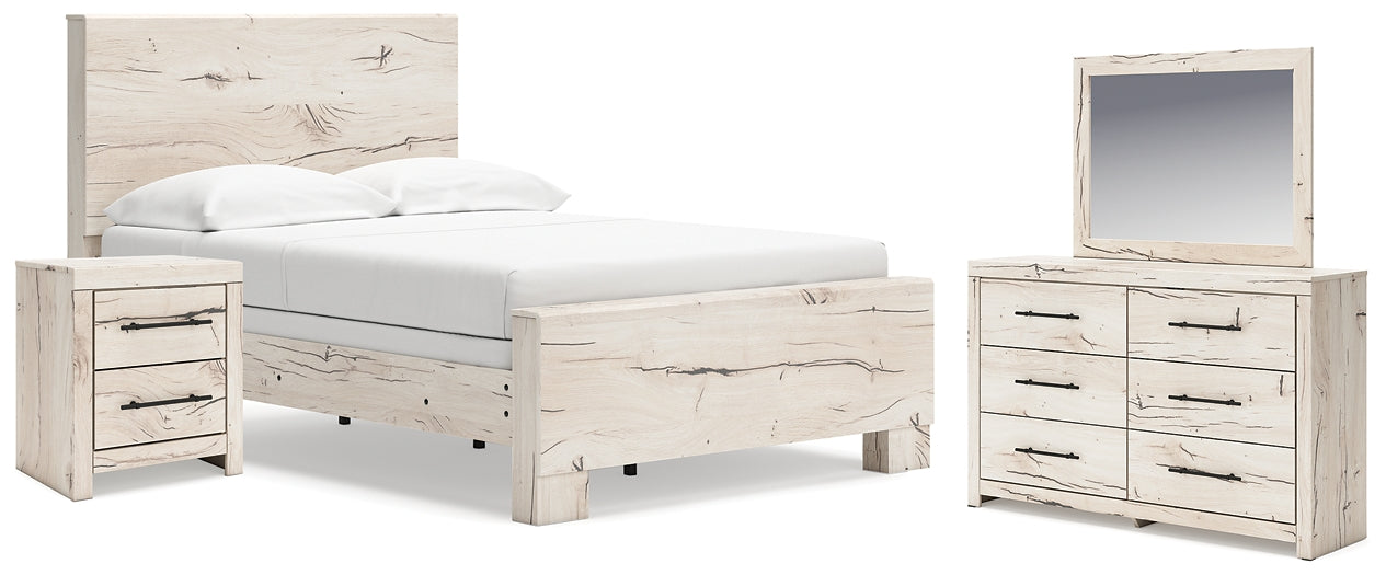 Lawroy Full Panel Bed with Mirrored Dresser and Nightstand Benchcraft®