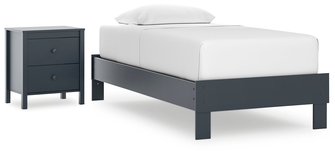 Simmenfort Twin Platform Bed with Nightstand Signature Design by Ashley®