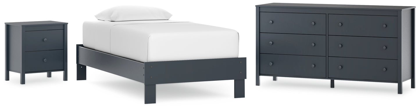 Simmenfort Twin Platform Bed with Dresser and Nightstand Signature Design by Ashley®