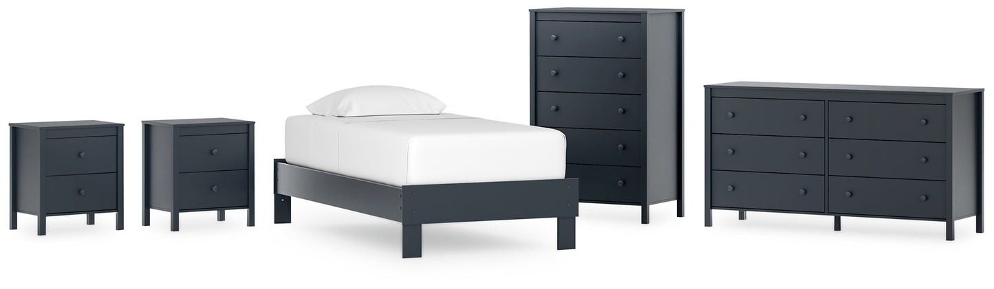 Simmenfort Twin Platform Bed with Dresser, Chest and 2 Nightstands Signature Design by Ashley®