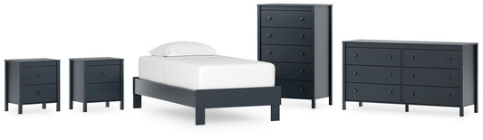 Simmenfort Twin Platform Bed with Dresser, Chest and 2 Nightstands Signature Design by Ashley®