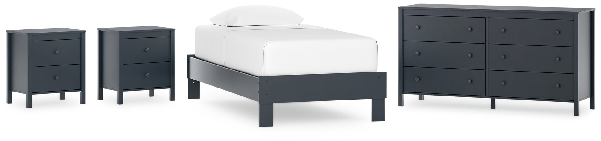 Simmenfort Twin Platform Bed with Dresser and 2 Nightstands Signature Design by Ashley®