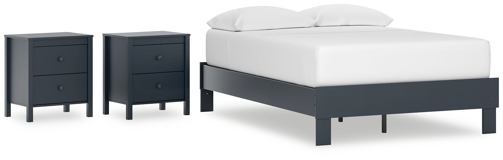 Simmenfort Full Platform Bed with 2 Nightstands Signature Design by Ashley®