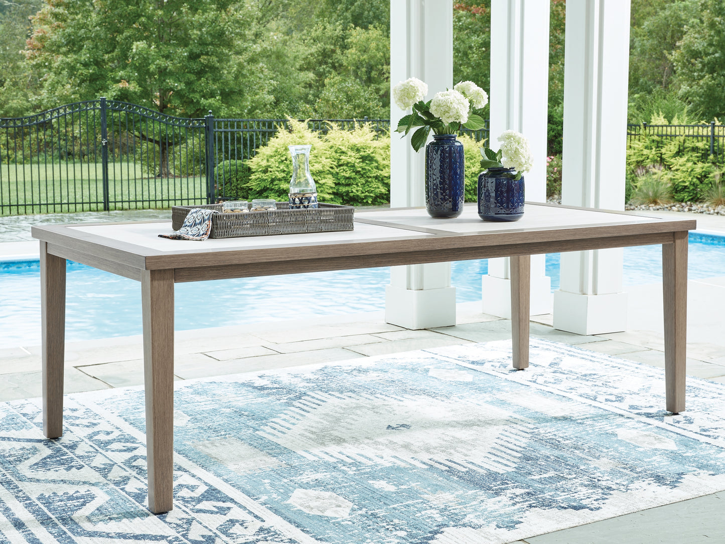 Rainier Ranch RECT Dining Table w/UMB OPT Signature Design by Ashley®