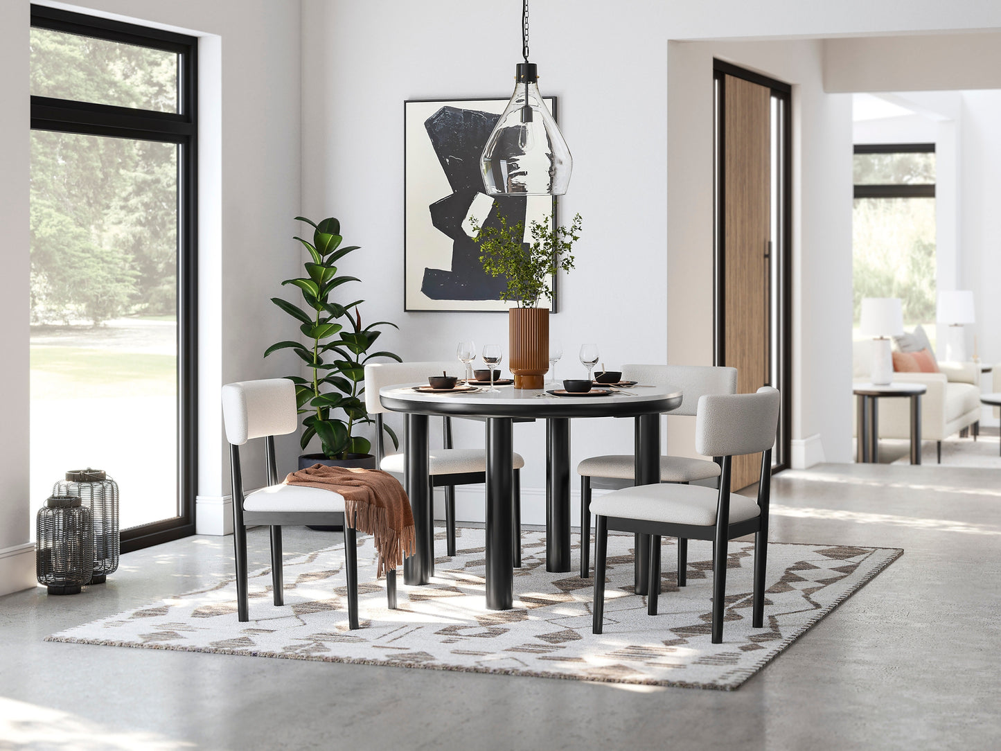 Xandrum Dining Table and 4 Chairs Signature Design by Ashley®