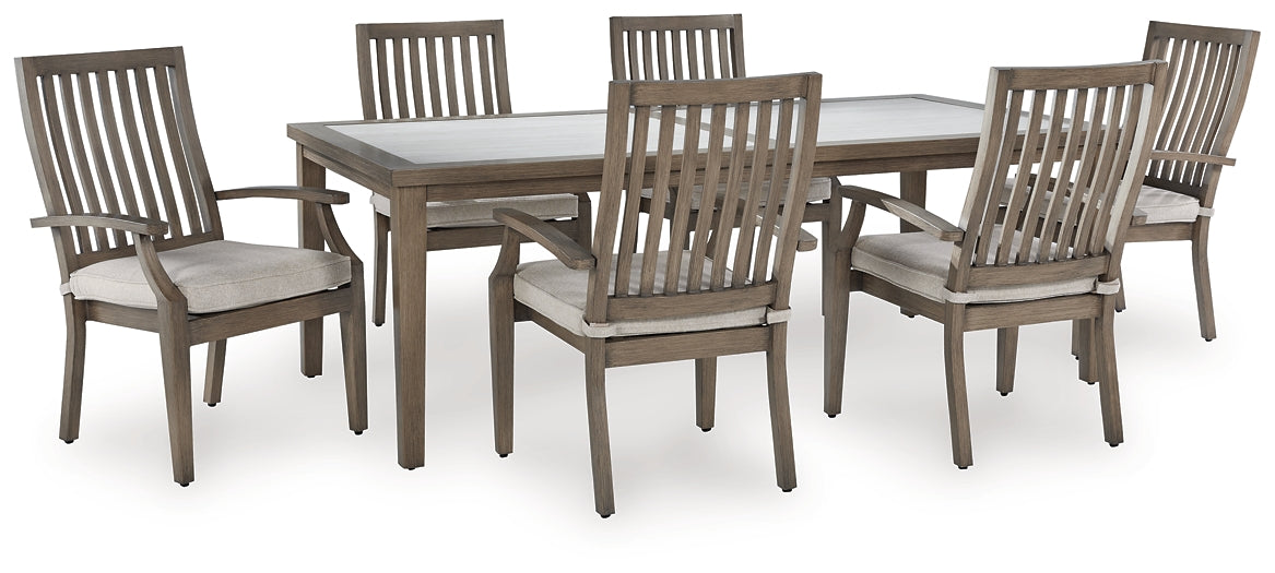 Rainier Ranch Outdoor Dining Table and 6 Chairs Signature Design by Ashley®